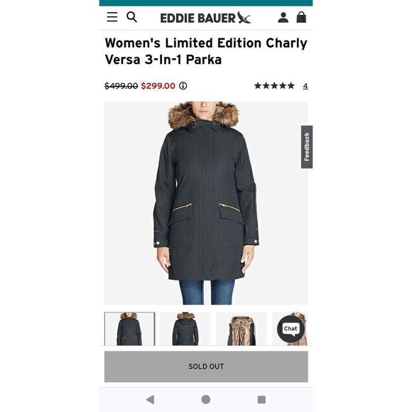 Eddie Bauer Women's Limited Edition Charly Versa 3-In-1 Parka Slate Sz S Small - Picture 2 of 16
